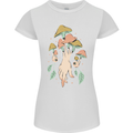 Trippy Magic Mushrooms With Eyes Womens Petite Cut T-Shirt White
