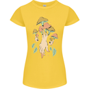Trippy Magic Mushrooms With Eyes Womens Petite Cut T-Shirt Yellow