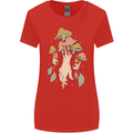Trippy Magic Mushrooms With Eyes Womens Wider Cut T-Shirt Red