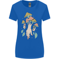 Trippy Magic Mushrooms With Eyes Womens Wider Cut T-Shirt Royal Blue