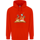 Trippy Nature Book Magic Mushrooms LSD Childrens Kids Hoodie Bright Red