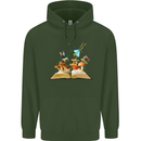 Trippy Nature Book Magic Mushrooms LSD Childrens Kids Hoodie Forest Green