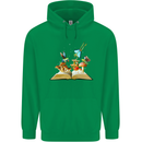 Trippy Nature Book Magic Mushrooms LSD Childrens Kids Hoodie Irish Green