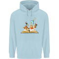 Trippy Nature Book Magic Mushrooms LSD Childrens Kids Hoodie Light Blue