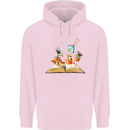 Trippy Nature Book Magic Mushrooms LSD Childrens Kids Hoodie Light Pink