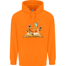 Trippy Nature Book Magic Mushrooms LSD Childrens Kids Hoodie Orange