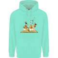 Trippy Nature Book Magic Mushrooms LSD Childrens Kids Hoodie Peppermint