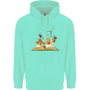 Trippy Nature Book Magic Mushrooms LSD Childrens Kids Hoodie Peppermint