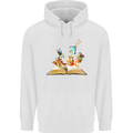 Trippy Nature Book Magic Mushrooms LSD Childrens Kids Hoodie White
