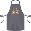 Trippy Nature Book Magic Mushrooms LSD Cotton Apron 100% Organic Steel