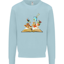 Trippy Nature Book Magic Mushrooms LSD Kids Sweatshirt Jumper Light Blue