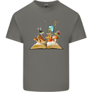 Trippy Nature Book Magic Mushrooms LSD Kids T-Shirt Childrens Charcoal