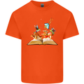Trippy Nature Book Magic Mushrooms LSD Kids T-Shirt Childrens Orange