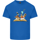Trippy Nature Book Magic Mushrooms LSD Kids T-Shirt Childrens Royal Blue