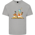 Trippy Nature Book Magic Mushrooms LSD Kids T-Shirt Childrens Sports Grey