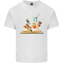 Trippy Nature Book Magic Mushrooms LSD Kids T-Shirt Childrens White