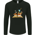 Trippy Nature Book Magic Mushrooms LSD Mens Long Sleeve T-Shirt Black