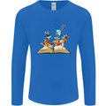 Trippy Nature Book Magic Mushrooms LSD Mens Long Sleeve T-Shirt Royal Blue