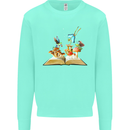 Trippy Nature Book Magic Mushrooms LSD Mens Sweatshirt Jumper Peppermint