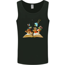 Trippy Nature Book Magic Mushrooms LSD Mens Vest Tank Top Black