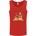 Trippy Nature Book Magic Mushrooms LSD Mens Vest Tank Top Red
