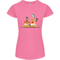 Trippy Nature Book Magic Mushrooms LSD Womens Petite Cut T-Shirt Azalea
