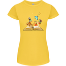 Trippy Nature Book Magic Mushrooms LSD Womens Petite Cut T-Shirt Yellow