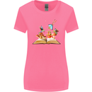 Trippy Nature Book Magic Mushrooms LSD Womens Wider Cut T-Shirt Azalea