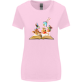 Trippy Nature Book Magic Mushrooms LSD Womens Wider Cut T-Shirt Light Pink