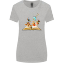 Trippy Nature Book Magic Mushrooms LSD Womens Wider Cut T-Shirt Sports Grey