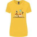 Trippy Nature Book Magic Mushrooms LSD Womens Wider Cut T-Shirt Yellow