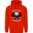 True Dj's Are Born With Headphones DJing Childrens Kids Hoodie Bright Red