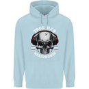 True Dj's Are Born With Headphones DJing Childrens Kids Hoodie Light Blue