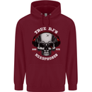 True Dj's Are Born With Headphones DJing Childrens Kids Hoodie Maroon