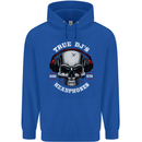 True Dj's Are Born With Headphones DJing Childrens Kids Hoodie Royal Blue