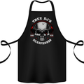 True Dj's Are Born With Headphones DJing Cotton Apron 100% Organic Black