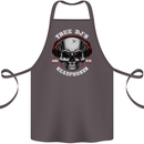 True Dj's Are Born With Headphones DJing Cotton Apron 100% Organic Dark Grey