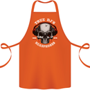 True Dj's Are Born With Headphones DJing Cotton Apron 100% Organic Orange
