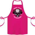True Dj's Are Born With Headphones DJing Cotton Apron 100% Organic Pink