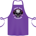 True Dj's Are Born With Headphones DJing Cotton Apron 100% Organic Purple