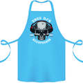 True Dj's Are Born With Headphones DJing Cotton Apron 100% Organic Turquoise