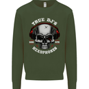 True Dj's Are Born With Headphones DJing Kids Sweatshirt Jumper Forest Green