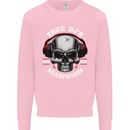 True Dj's Are Born With Headphones DJing Kids Sweatshirt Jumper Light Pink
