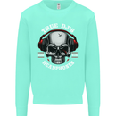 True Dj's Are Born With Headphones DJing Kids Sweatshirt Jumper Peppermint