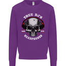 True Dj's Are Born With Headphones DJing Kids Sweatshirt Jumper Purple