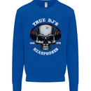 True Dj's Are Born With Headphones DJing Kids Sweatshirt Jumper Royal Blue