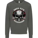 True Dj's Are Born With Headphones DJing Kids Sweatshirt Jumper Storm Grey