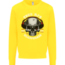 True Dj's Are Born With Headphones DJing Kids Sweatshirt Jumper Yellow