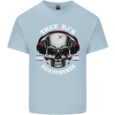 True Dj's Are Born With Headphones DJing Kids T-Shirt Childrens Light Blue