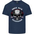 True Dj's Are Born With Headphones DJing Kids T-Shirt Childrens Navy Blue